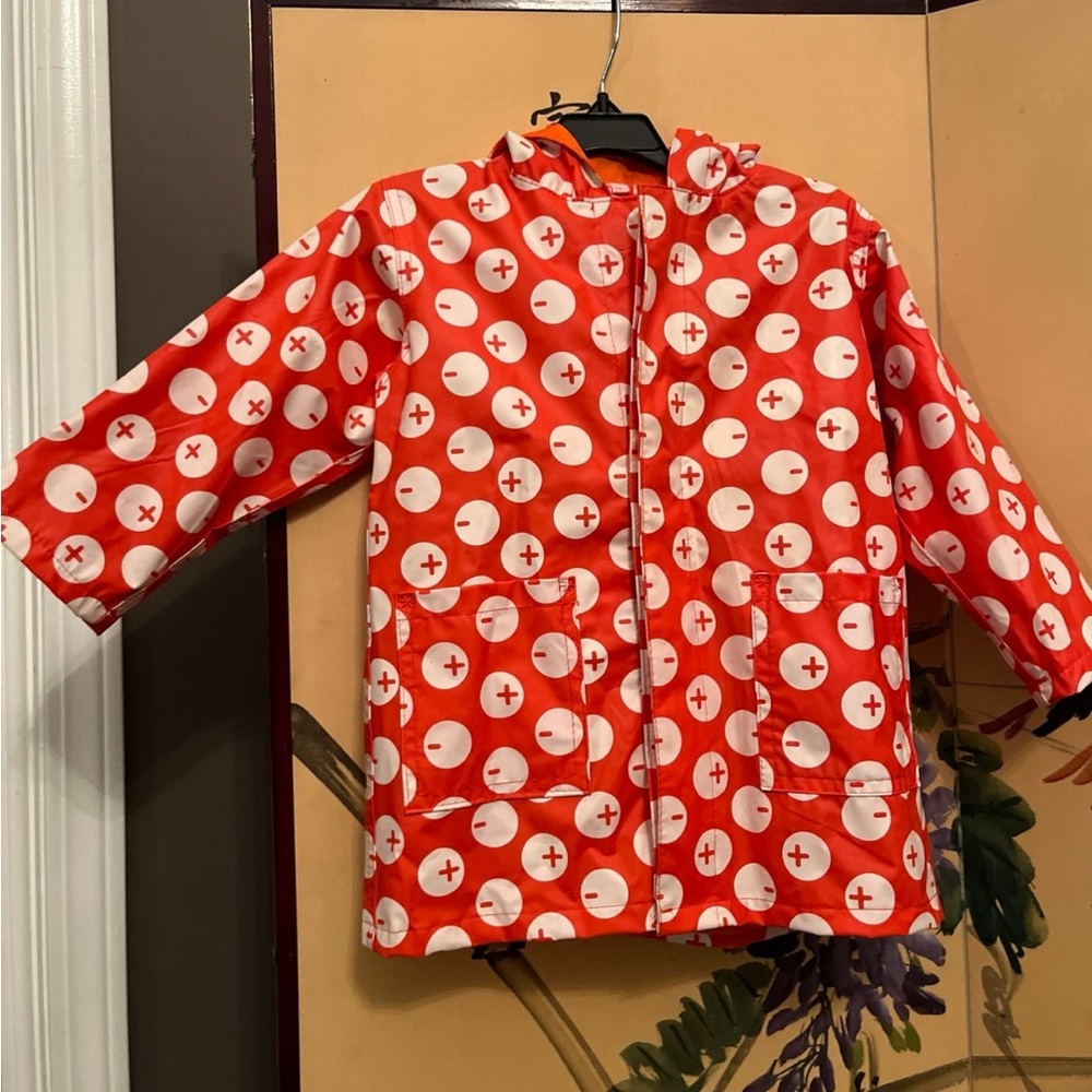 3T Red and white polka dot Magnificent Baby rain coat